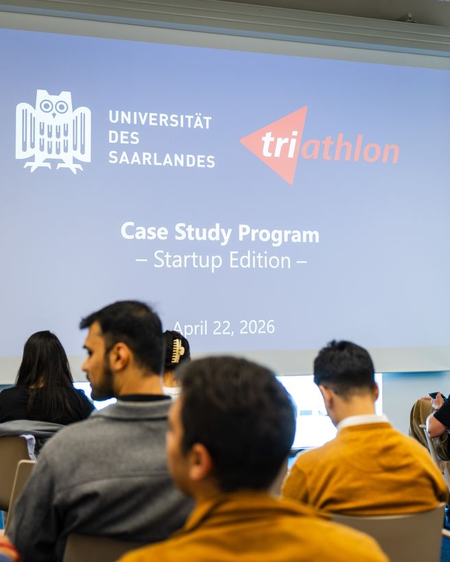 Eröffnungsfolie von Universität des Saarlandes und Triathlon